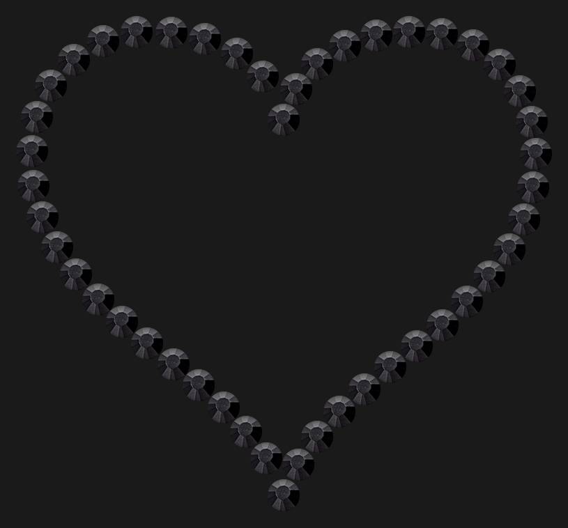 Трафарет Contoured heart — RHT_HEART6_SS16_JET_BLACK