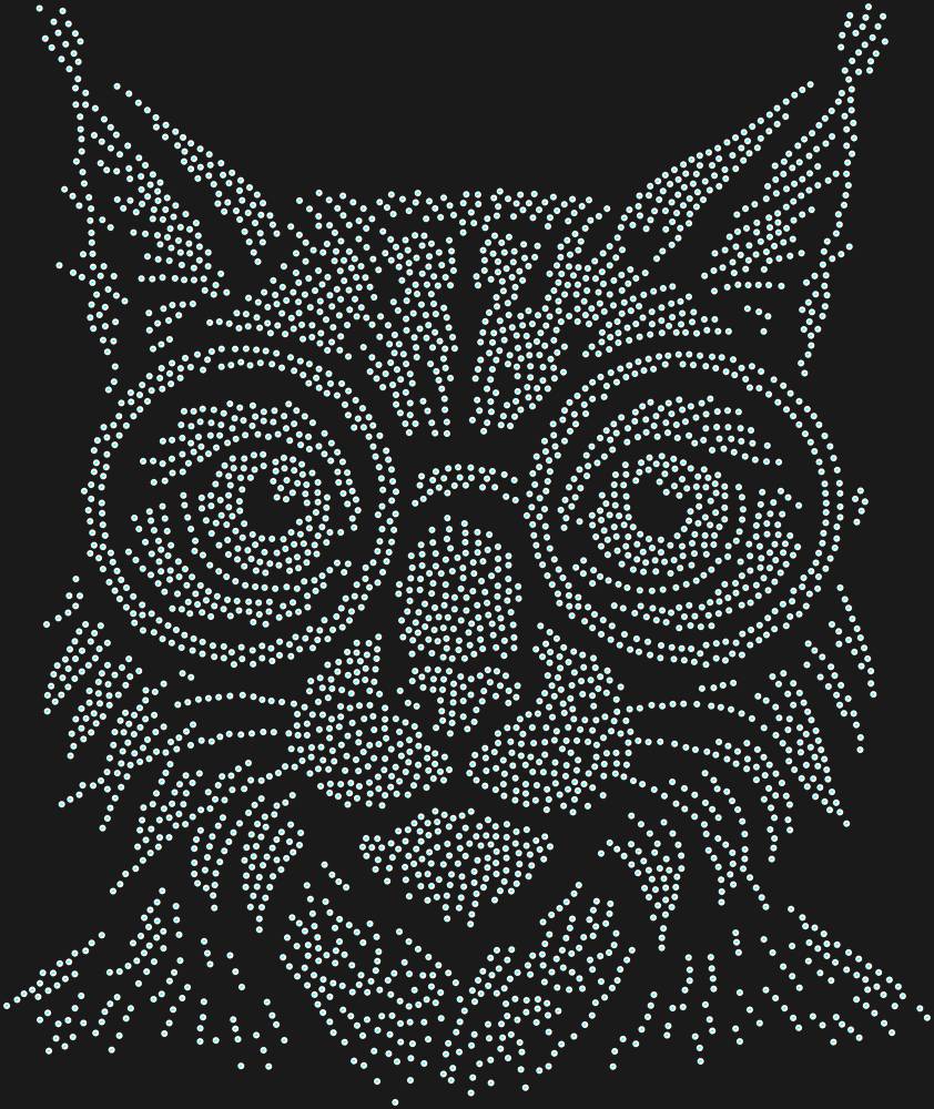 Трафарет Рысь в очках — RHT_LYNX1_SS20_CRYSTAL_AB_DMC