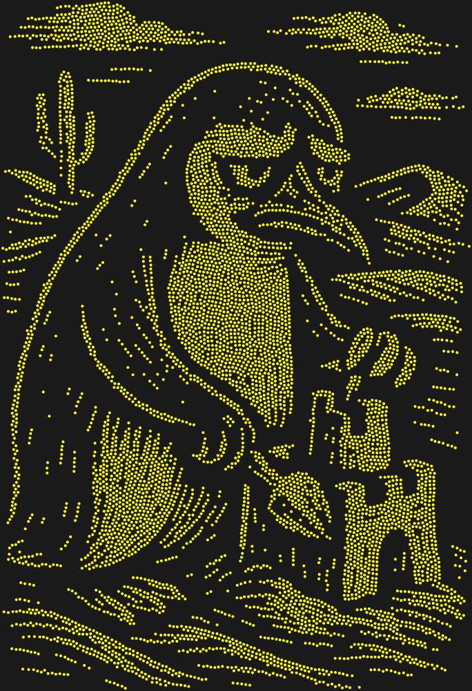 Трафарет A penguin in the desert — RHT_PENGUIN2_SS10_CITRINE