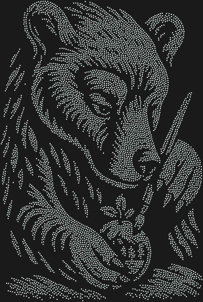 Трафарет Медведь рисует на клюкве — RHT_BEARPAINTING1_SS3_CRYSTAL_AB_DMC