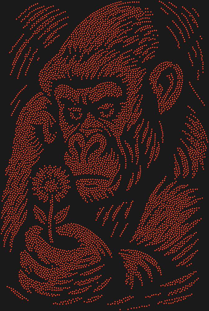 Трафарет Горилла и цветок — RHT_GORILLA1_SS4_LT_SIAM