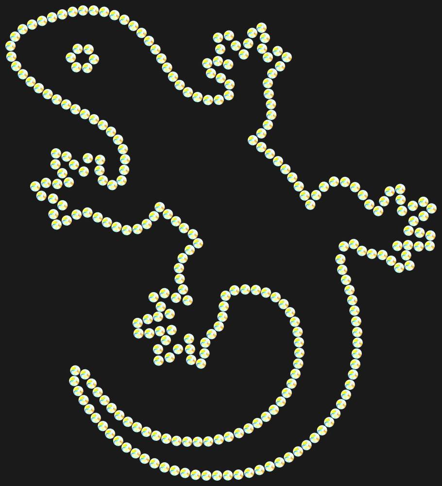 Трафарет Lizard — RHT_LIZARD1_SS20_CRYSTAL_AB