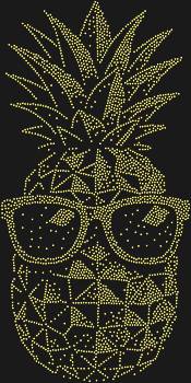 Рисунок из страз «Ананас в очках», искрящийся 3248 гранями, подарит вашему интерьеру озорной поп-арт шик и солнечное настроение.