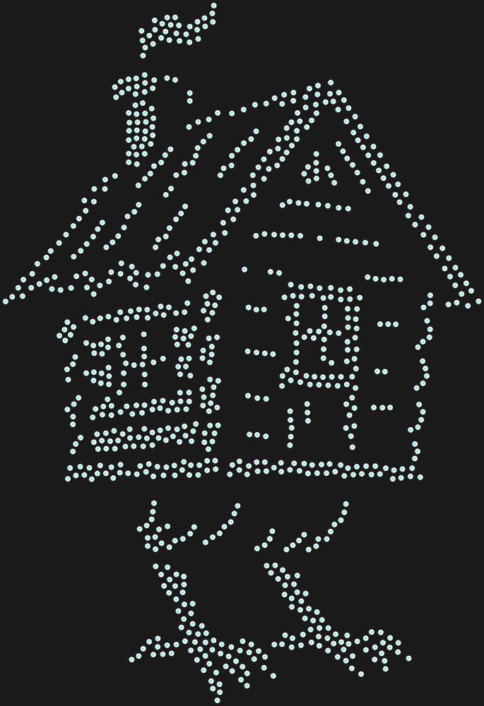 Трафарет Hut on chicken legs — RHT_YAGA1_SS10_CRYSTAL_AB_DMC