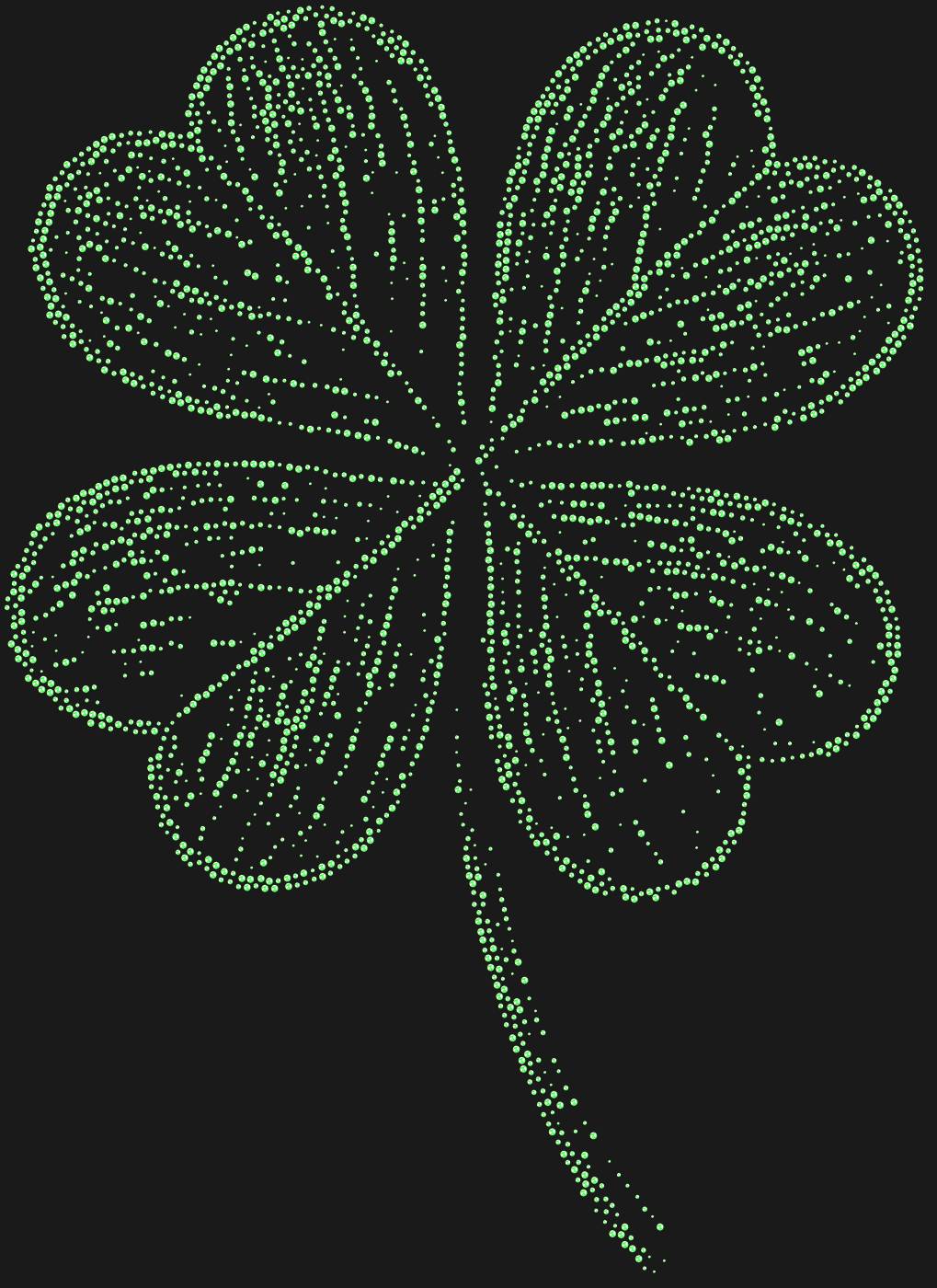 Трафарет Клевер четырехлистник — CLOVER3