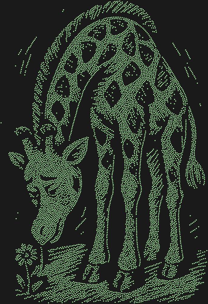 Трафарет Giraffe and a flower — RHT_GIRAFFE2_SS12_LT_PERIDOT