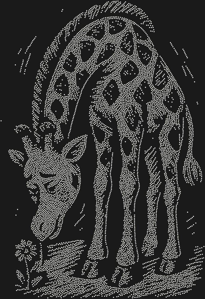 Трафарет Жираф и цветочек — RHT_GIRAFFE2_SS20_CRYSTAL_AB