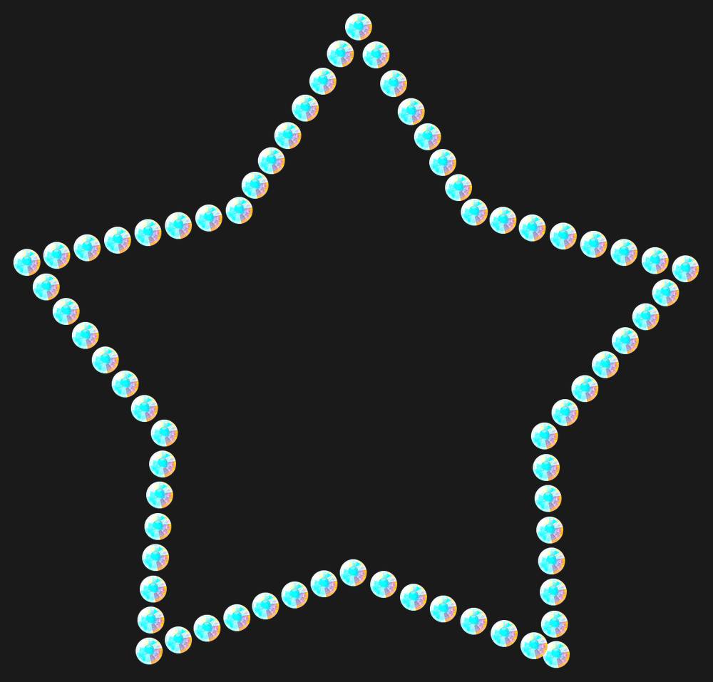 Трафарет Star contour — RHT_STAR1_SS16_CRYSTAL_AB_DMC