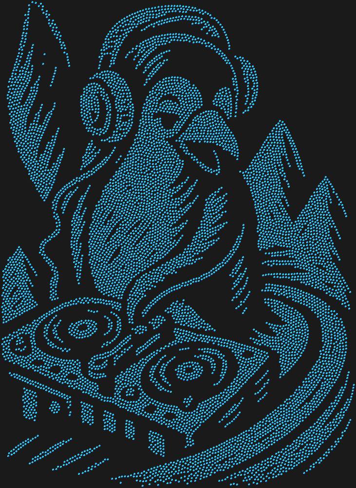 Трафарет Пингвин-диджей — RHT_PENGUINDJ1_SS3_SAPPHIRE