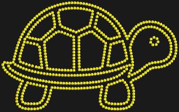 Rhinestone stencil "Turtle". 584 rhinestones. A symbol of wisdom, serenity, and confidence — this pattern will fill your look with harmony and natural power.