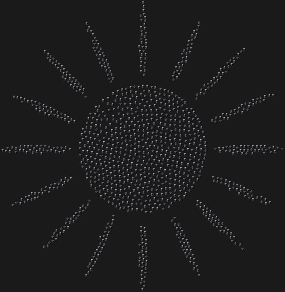 Трафарет Sun with rays — RHT_SUN1_SS10_JET_BLACK