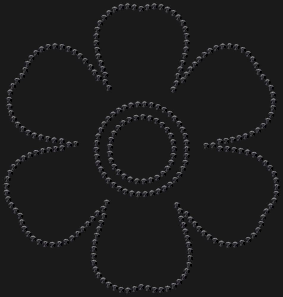 Трафарет Forget-me-not — RHT_FLOWER3_SS16_JET_BLACK