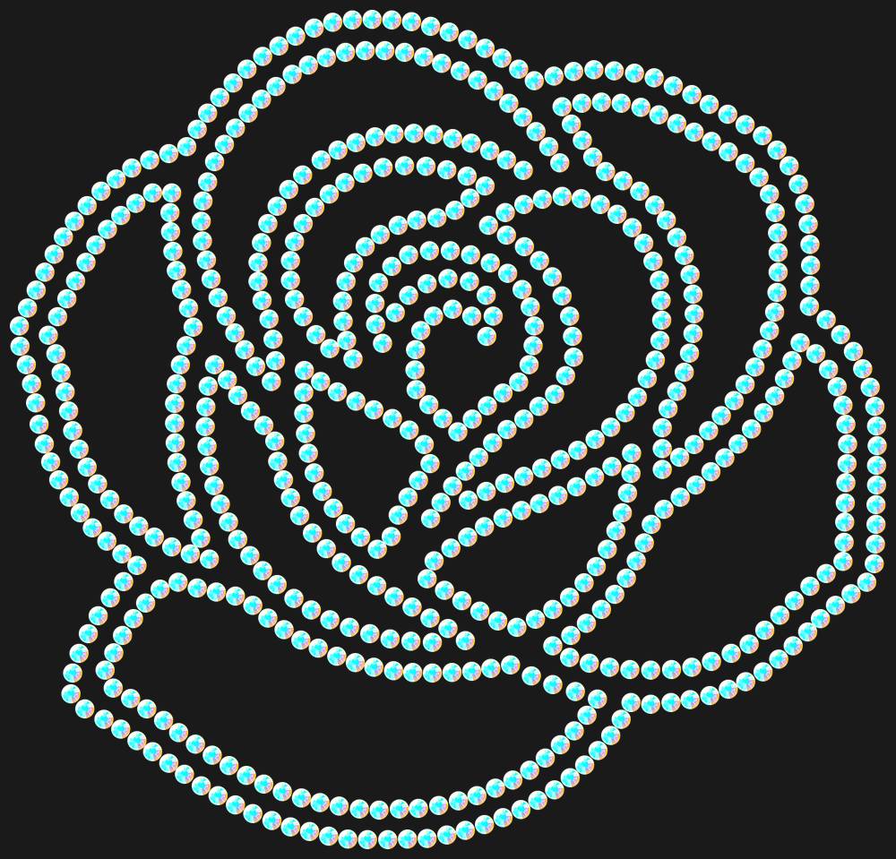 Трафарет Rose — RHT_ROSE1_SS10_CRYSTAL_AB_DMC