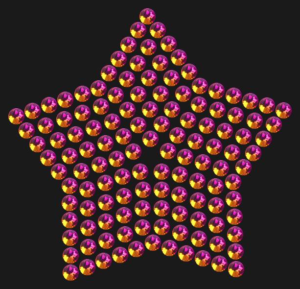 Трафарет Compact star — RHT_STAR2_SS10_RAINBOW