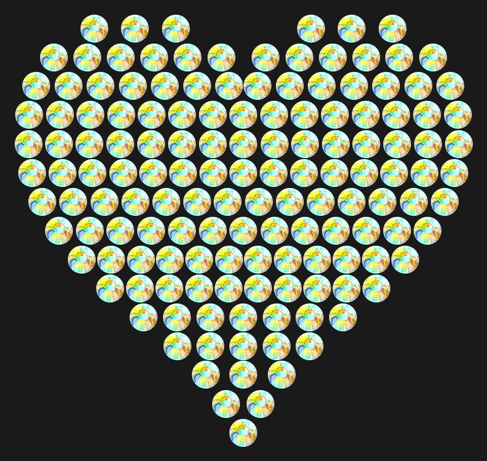 Трафарет Compact heart — RHT_HEART5_SS20_CRYSTAL_AB