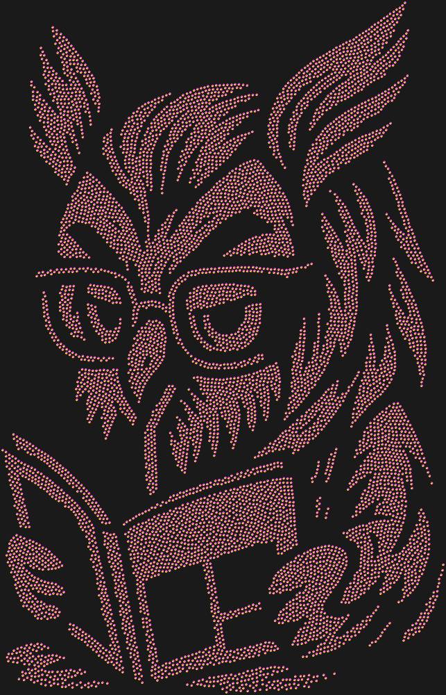 Трафарет Сова в очках — RHT_OWLBOOK1_SS4_RAINBOW