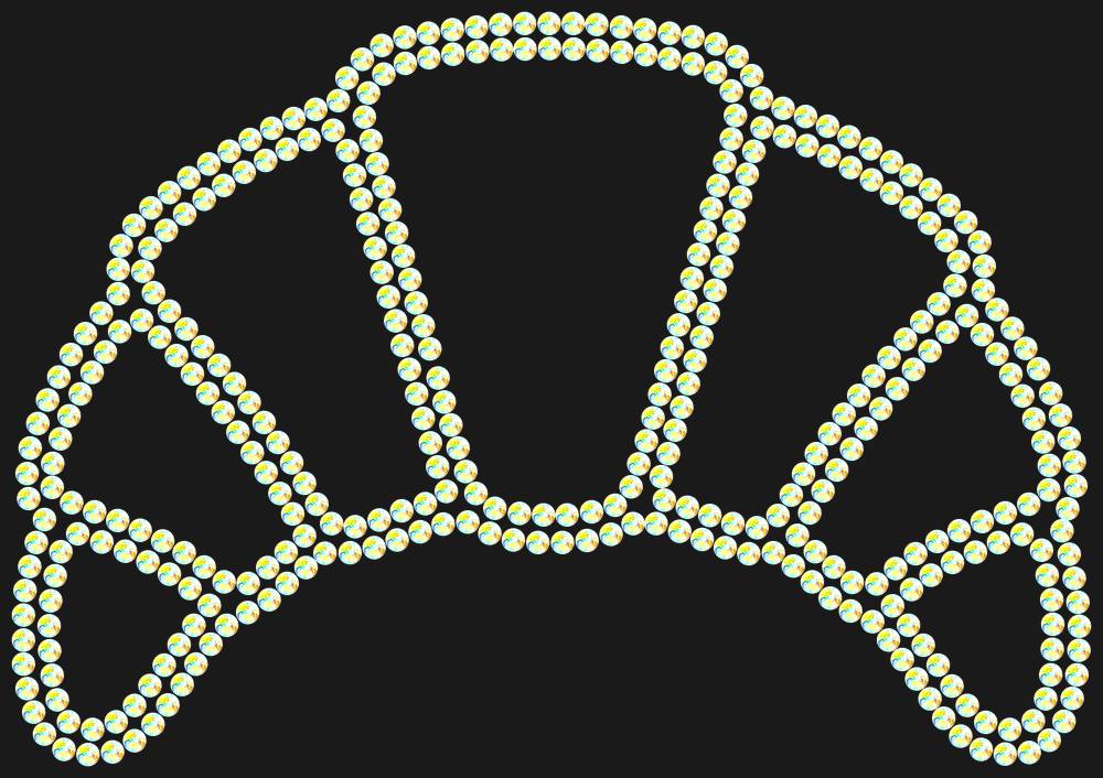 Трафарет Сroissant — RHT_CROISSANT1_SS16_CRYSTAL_AB