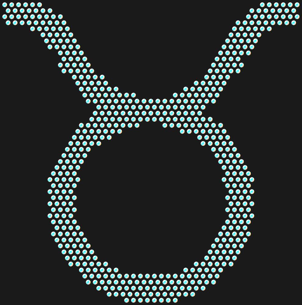 Трафарет Taurus zodiac sign — RHT_ZODIACTAURUS1_SS12_CRYSTAL_AB_DMC