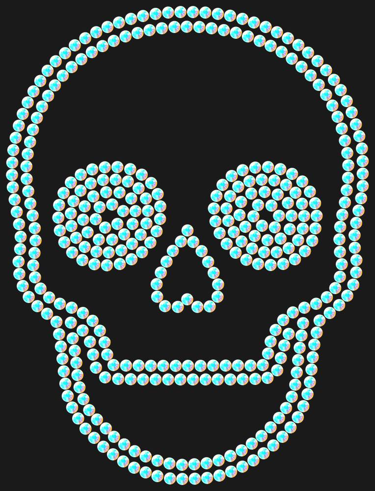 Трафарет Skull — RHT_SCULL2_SS16_CRYSTAL_AB_DMC