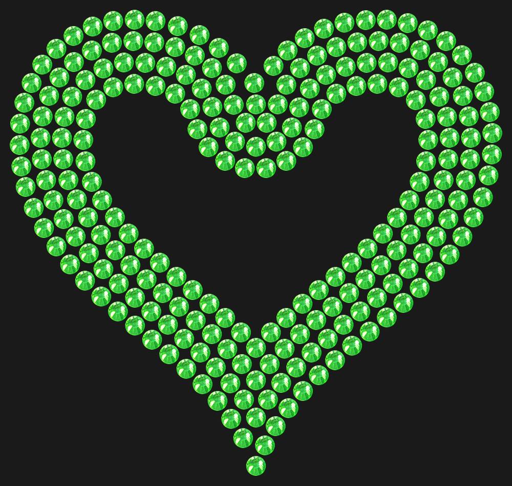 Трафарет Outline heart — RHT_HEART3_SS16_LT_PERIDOT