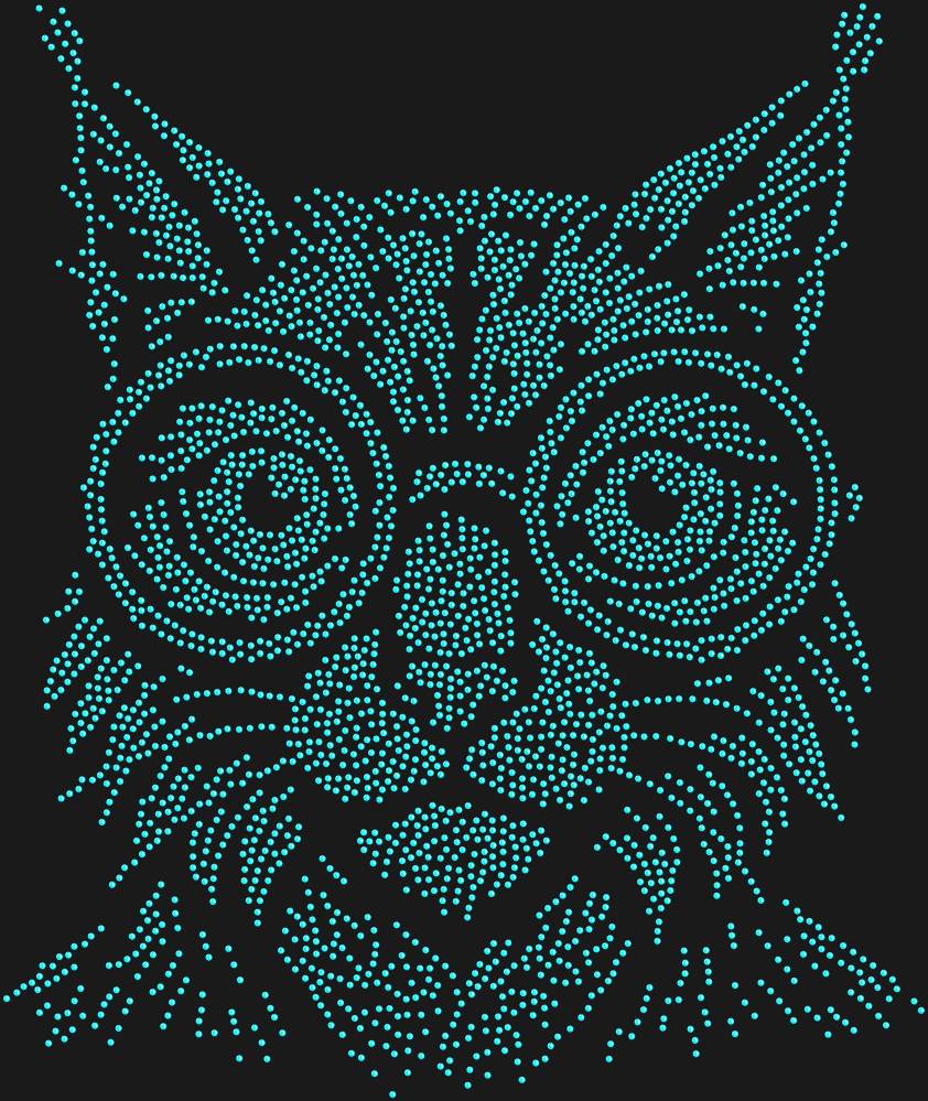 Трафарет Рысь в очках — RHT_LYNX1_SS10_AQUAMARINE