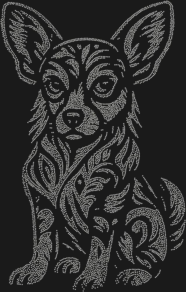 Трафарет Chihuahua — RHT_CHIHUAHUA1_SS4_CRYSTAL_AB