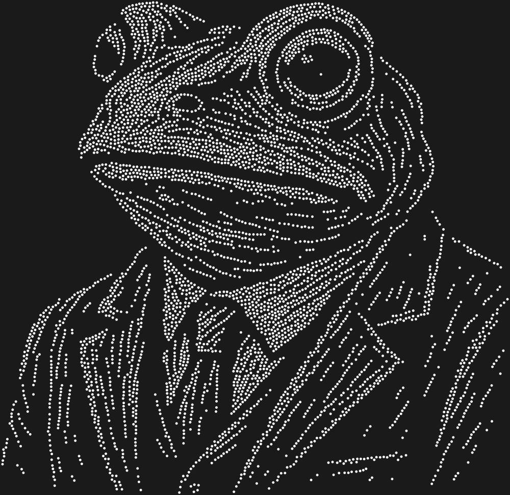 Трафарет Лягушка в костюме — RHT_FROG3_SS10_CRYSTAL_CLEAR
