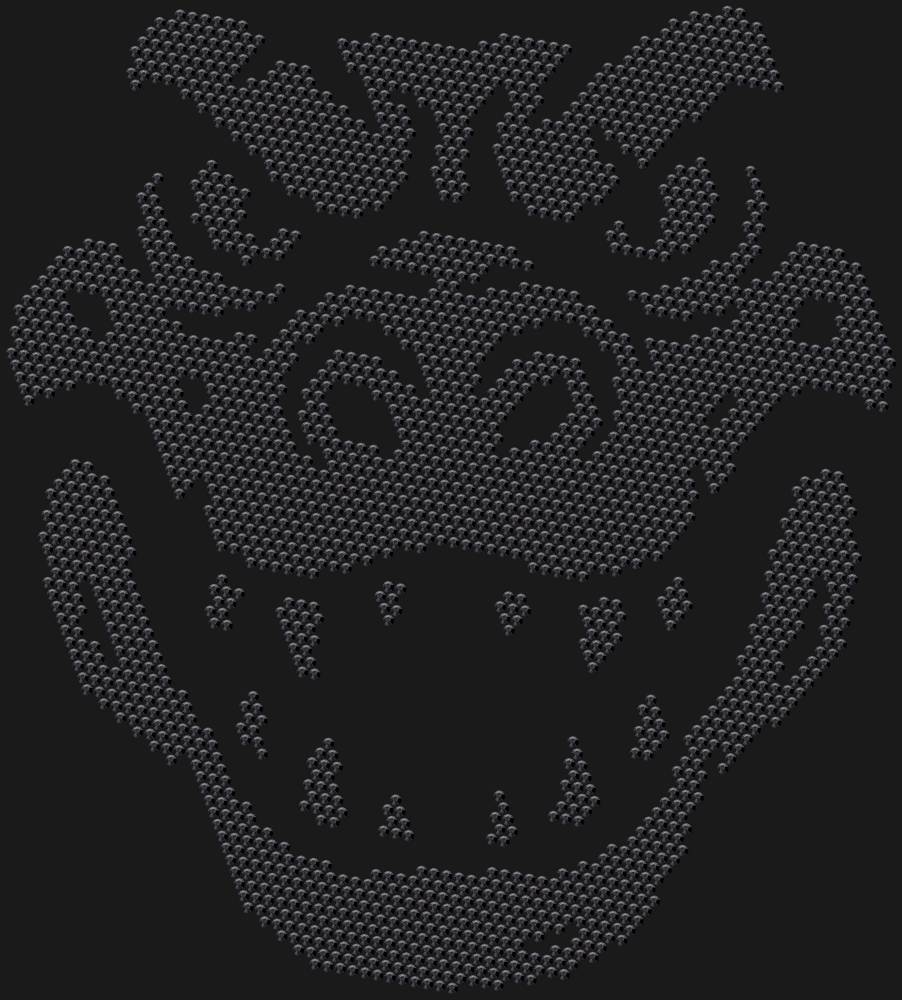 Трафарет Alligator head — RHT_CROCODILE1_SS16_JET_BLACK