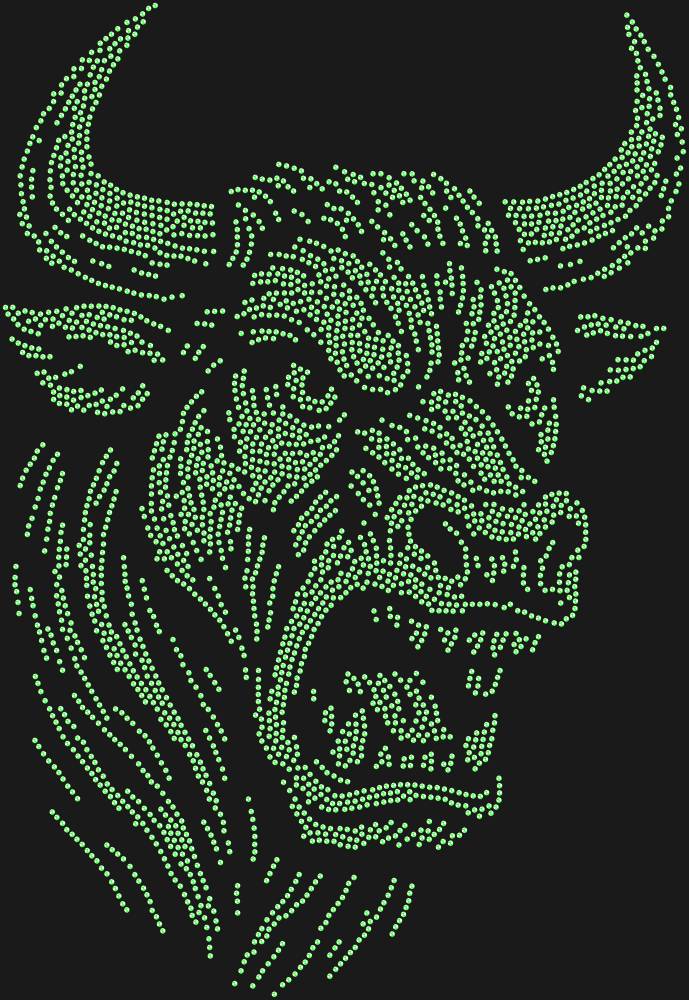 Трафарет Разъяренный бык — RHT_BULL2_SS16_LT_PERIDOT