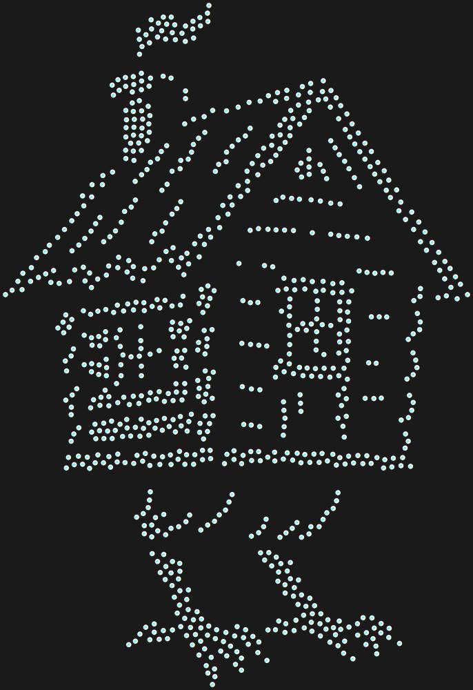Трафарет Hut on chicken legs — RHT_YAGA1_SS6_CRYSTAL_AB_DMC