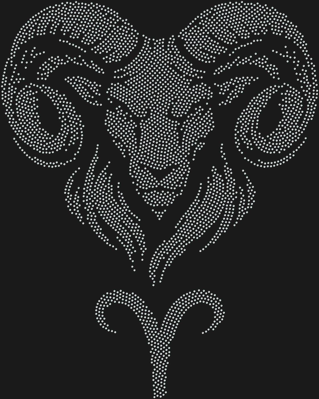 Трафарет Знак зодиака Овен — ARIES1