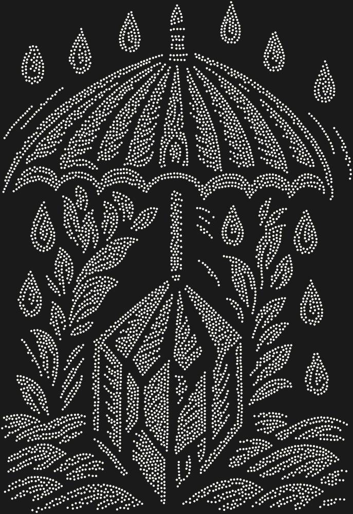 Трафарет An umbrella over the magical crystal — RHT_UMBRELLACRYSTAL1_SS20_CRYSTAL_AB