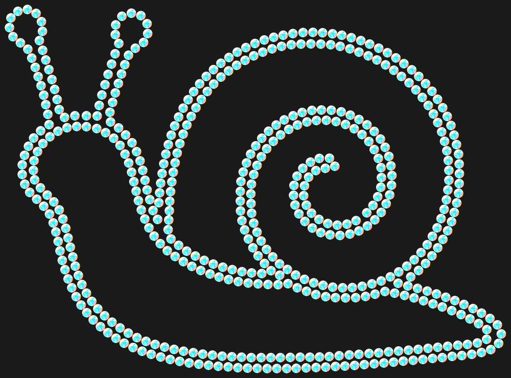 Трафарет Snail — RHT_SNAIL1_SS16_CRYSTAL_AB_DMC