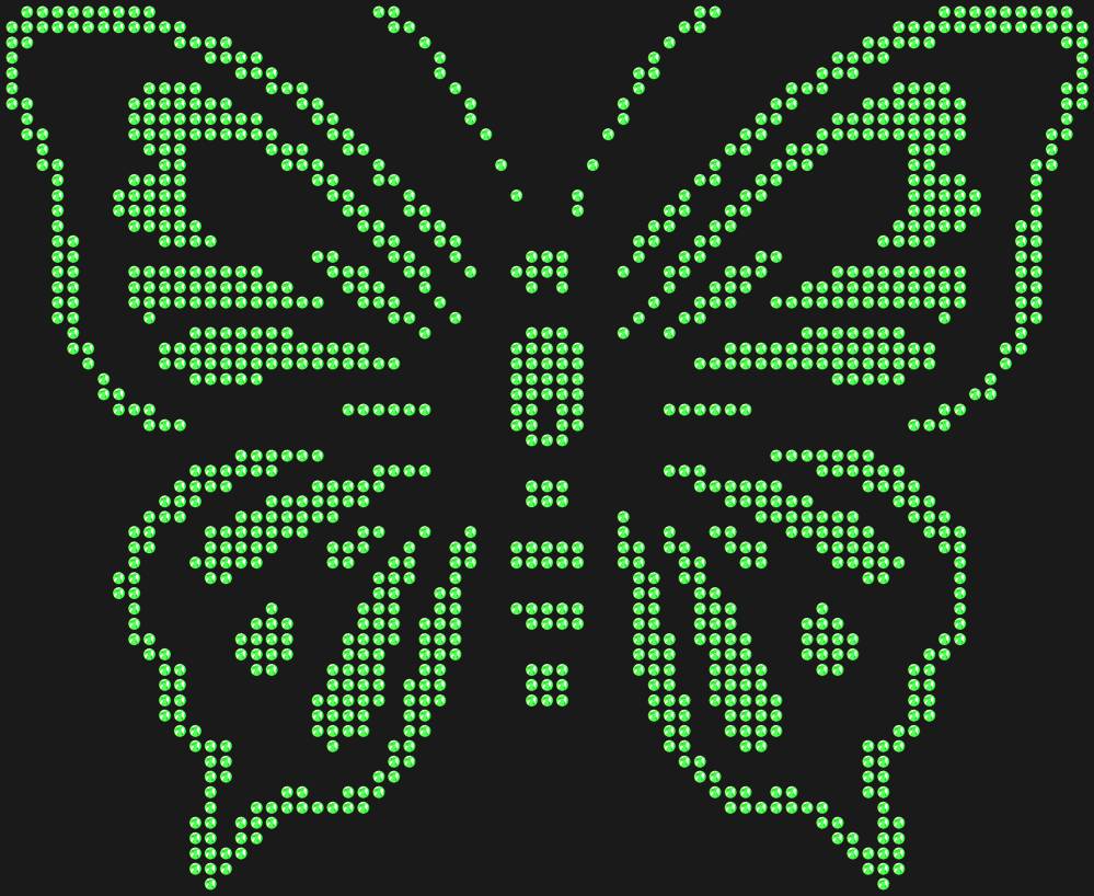 Трафарет Butterfly — RHT_BUTTERFLY2_SS10_LT_PERIDOT