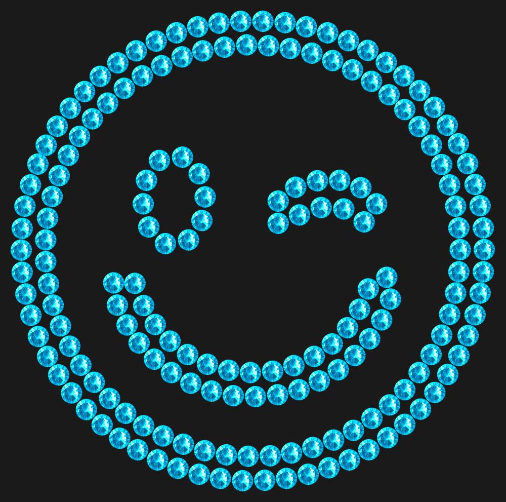 Трафарет Winking emoji — RHT_SMILE2_SS16_AQUAMARINE