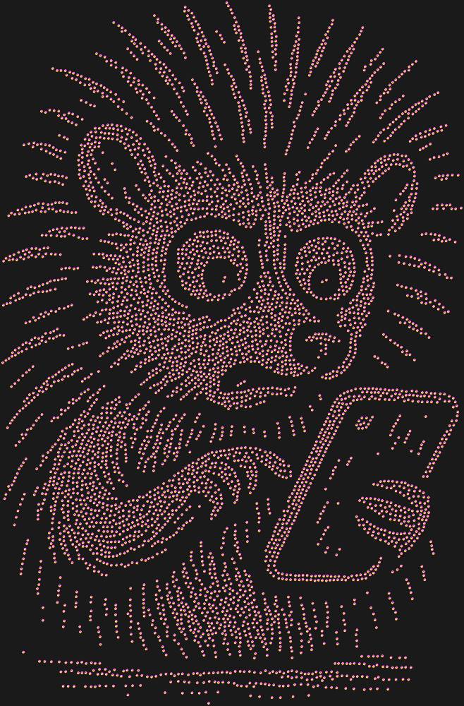 Трафарет Hedgehog with a smartphone — RHT_HEDGEHOG1_SS10_RAINBOW