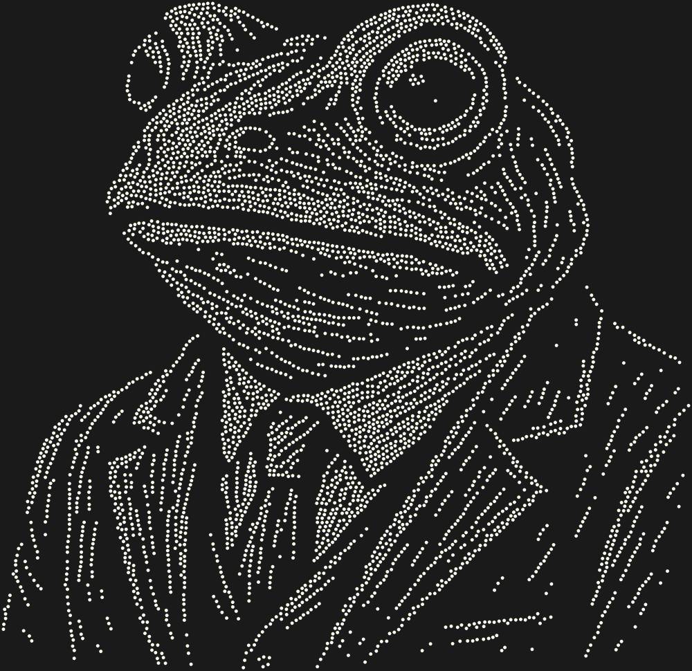 Трафарет Лягушка в костюме — RHT_FROG3_SS10_CRYSTAL_AB