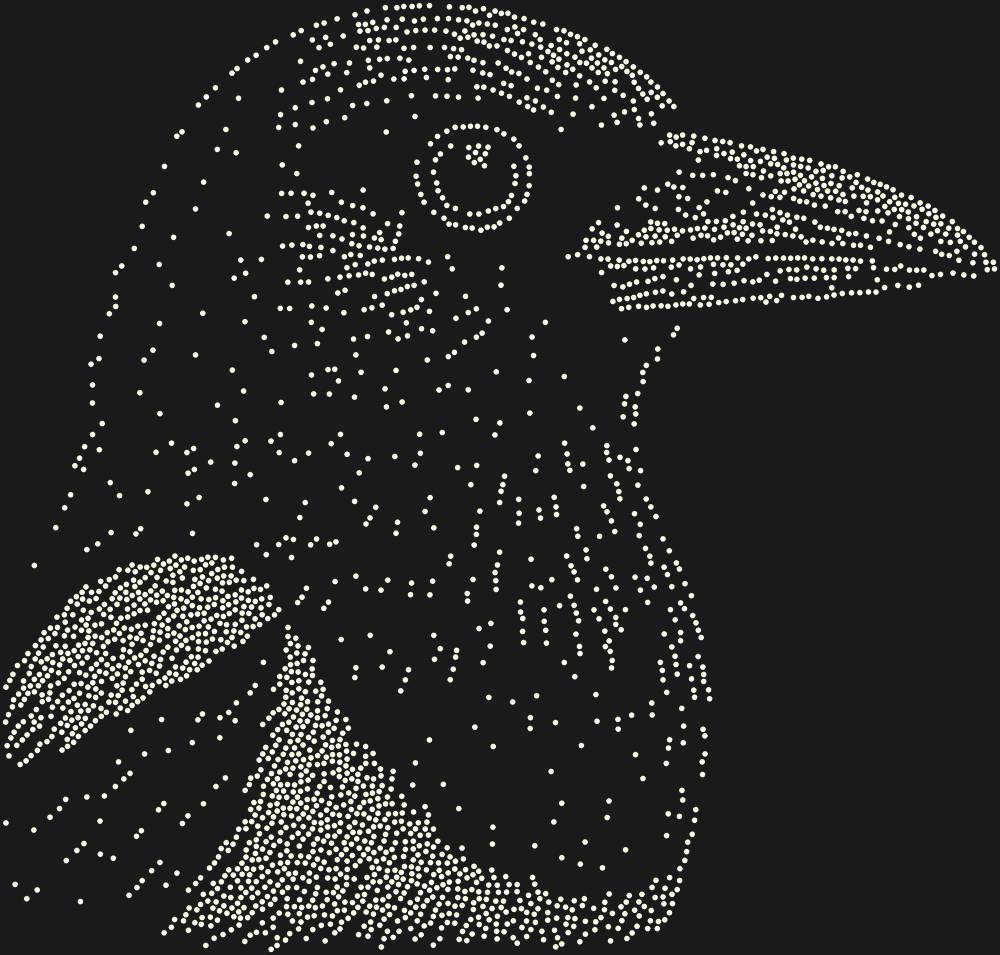 Трафарет Сорока — RHT_MAGPIE1_SS10_CRYSTAL_AB