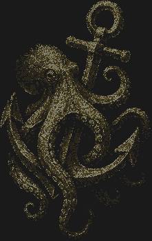 Рисунок из страз «Осьминог на якоре», сияющий 8277 гранями, — это тайна морских глубин, застывшая в ослепительном танце света, что манит в путешествие по волнам фантазии.