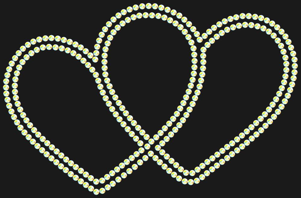Трафарет Hearts — RHT_HEARTS1_SS12_CRYSTAL_AB