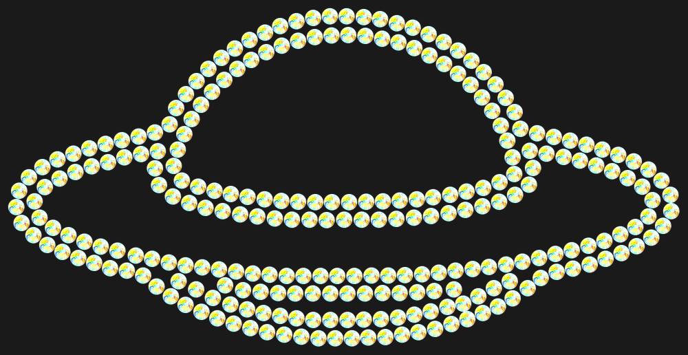 Трафарет Flying saucer — RHT_UFO3_SS12_CRYSTAL_AB
