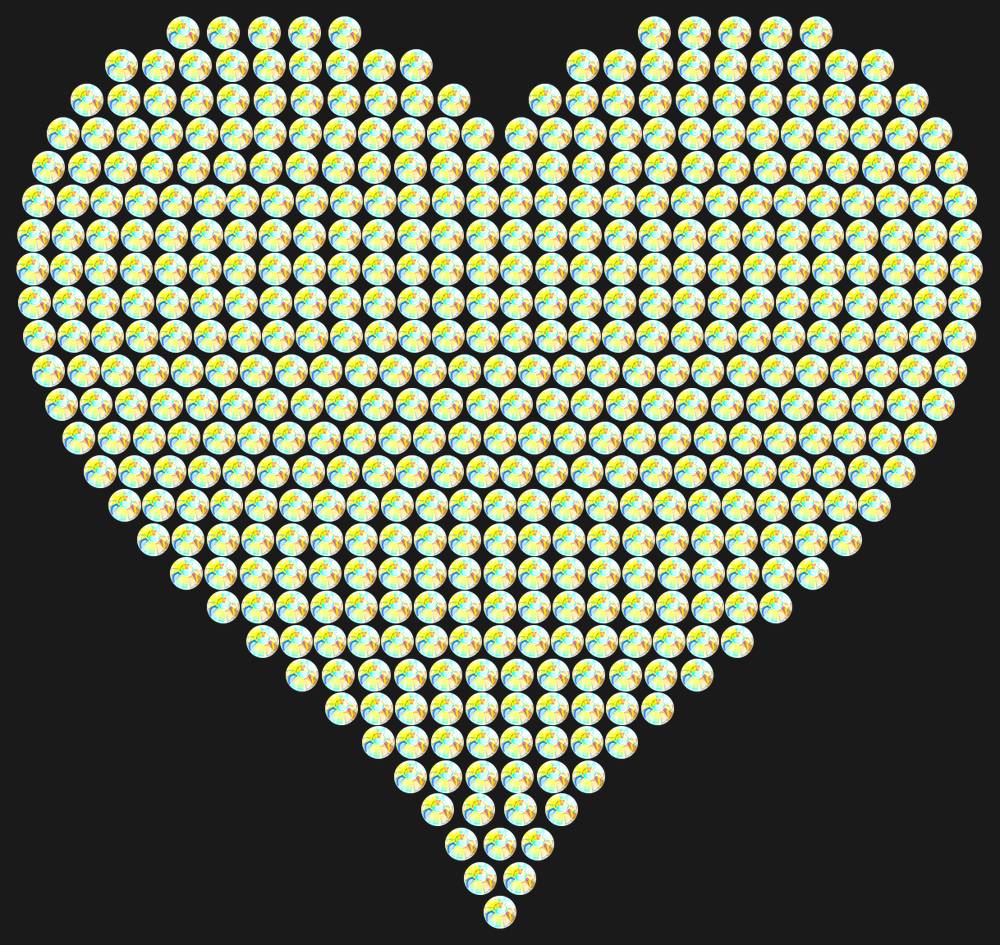 Трафарет A big heart — RHT_HEART4_SS12_CRYSTAL_AB