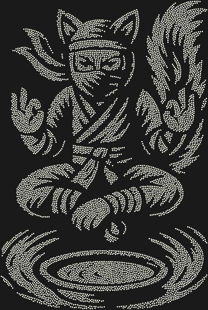 Трафарет Ninja cat — RHT_CATNINJA1_SS10_CRYSTAL_AB