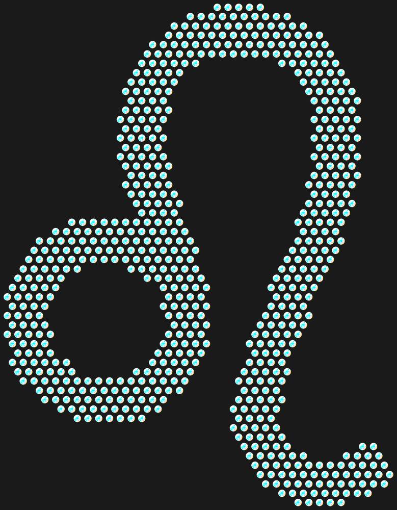 Трафарет Leo zodiac sign — RHT_ZODIACLEO1_SS12_CRYSTAL_AB_DMC
