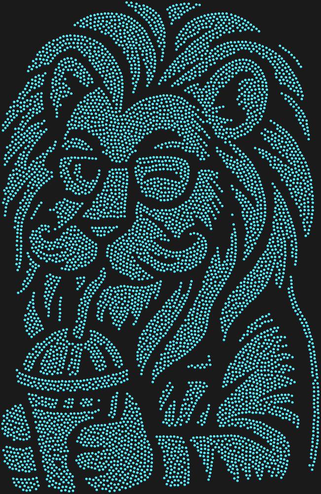 Трафарет Лев-хипстер — RHT_LIONHIPSTER1_SS5_LT_SAPPHIRE