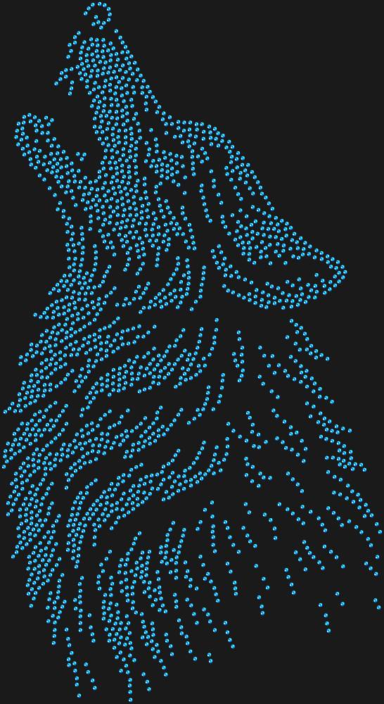 Трафарет Воющий волк — RHT_WOLF3_SS16_SAPPHIRE