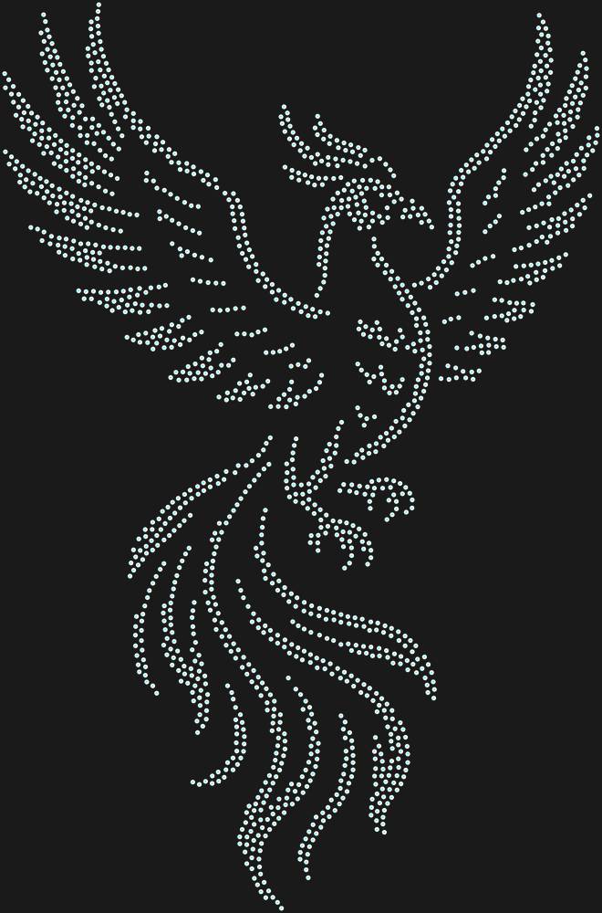 Трафарет Phoenix bird — RHT_FENIX1_SS16_CRYSTAL_AB_DMC