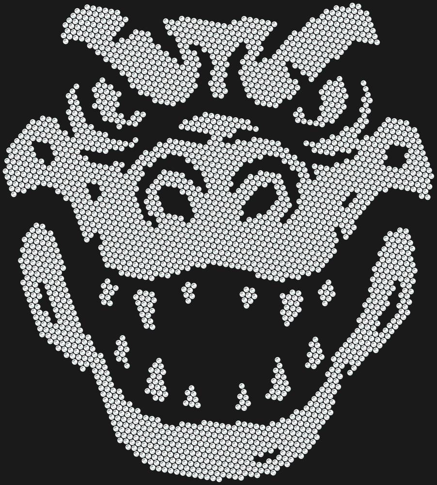 Трафарет Alligator head — RHT_CROCODILE1_SS12_CRYSTAL_CLEAR
