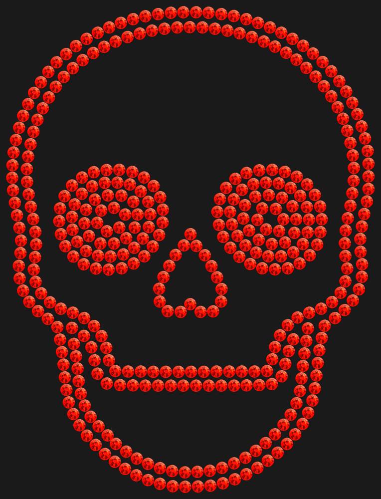 Трафарет Skull — RHT_SCULL2_SS16_LT_SIAM