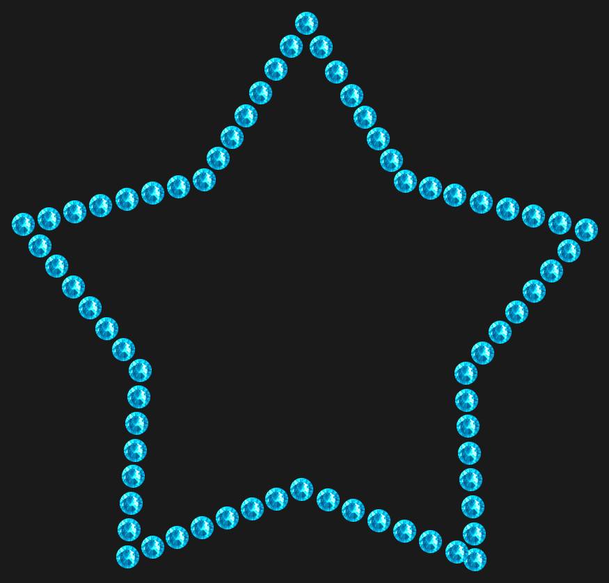 Трафарет Star contour — RHT_STAR1_SS10_AQUAMARINE